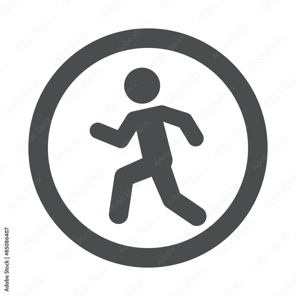 Icono redondo atleta gris Icono redondo atleta gris