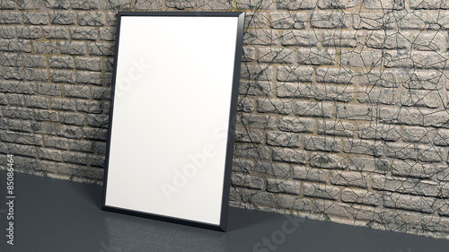 Obraz na plátne Poster and wallpainting on concrete grunge wall background