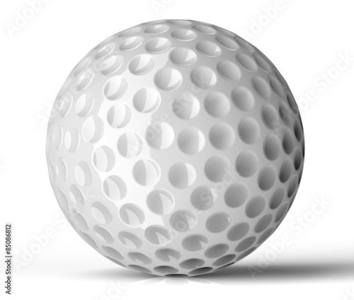 white golf ball isolated on background