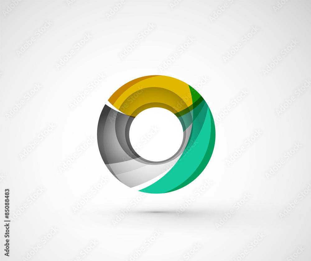 Abstract geometric company logo ring, circle Abstract geometric company logo ring, circle