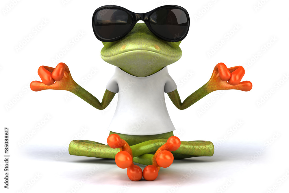 Obraz premium Frog with a white tshirt