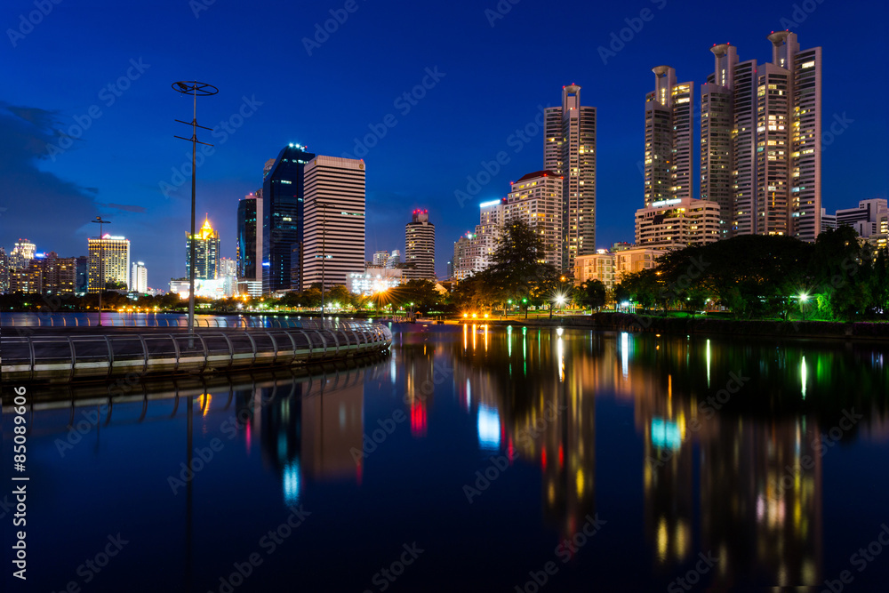 Naklejka premium Business buildings in Bangkok