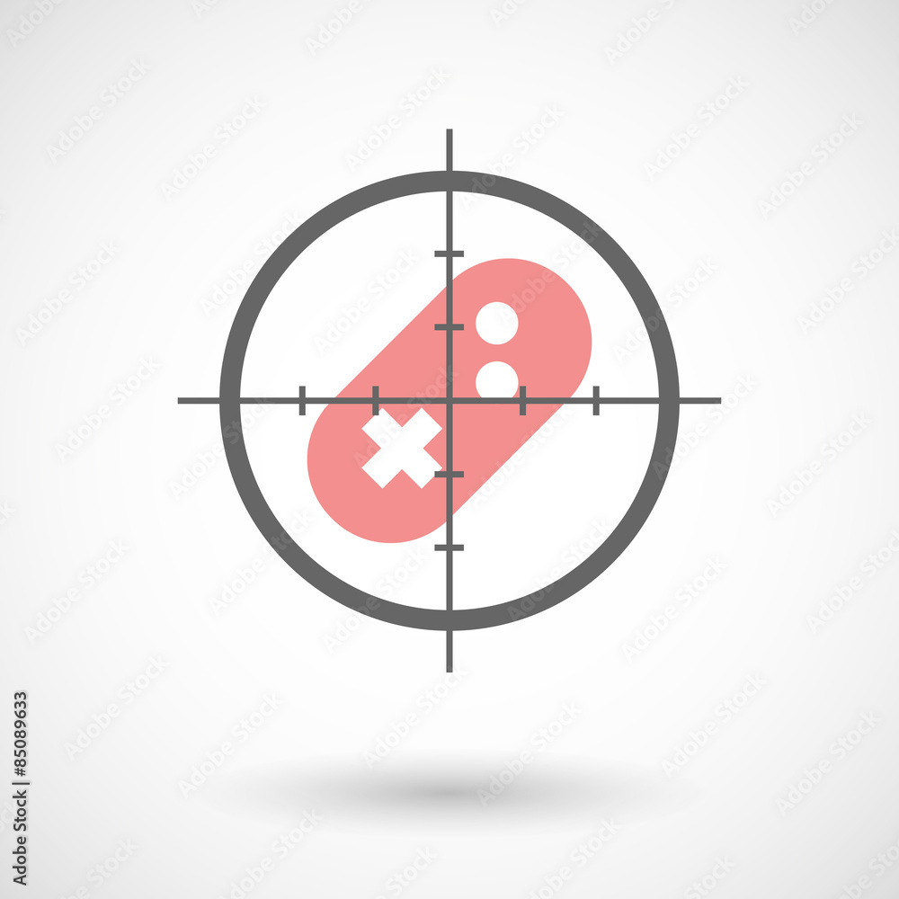 Crosshair icon targeting a game pad Crosshair icon targeting a game pad