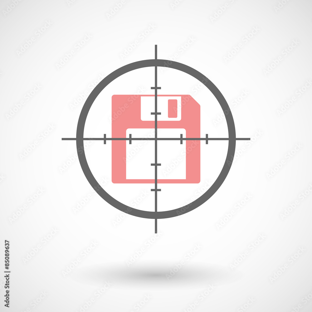 Crosshair icon targeting a floppy Crosshair icon targeting a floppy