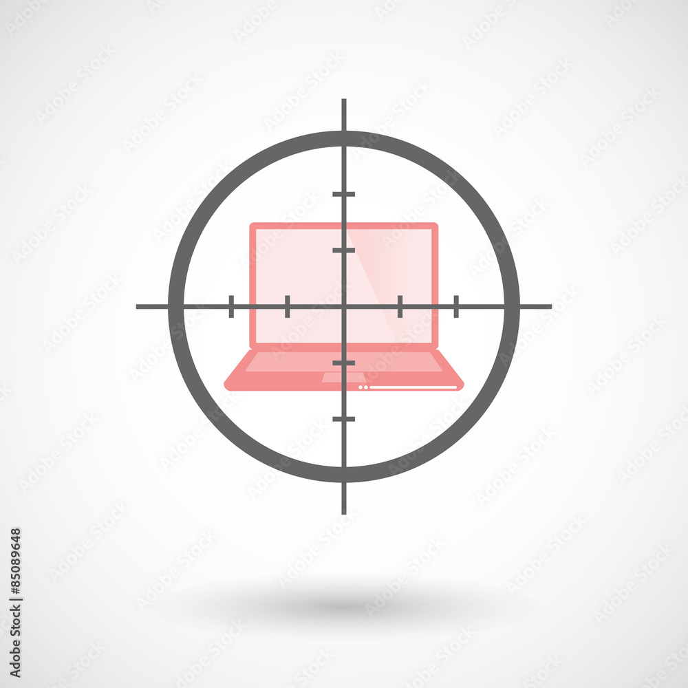 Crosshair icon targeting a laptop Crosshair icon targeting a laptop