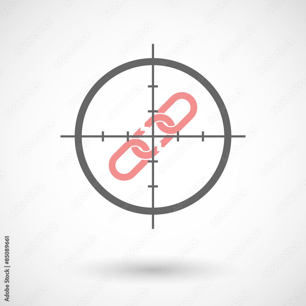 Crosshair icon targeting a broken chain Crosshair icon targeting a broken chain