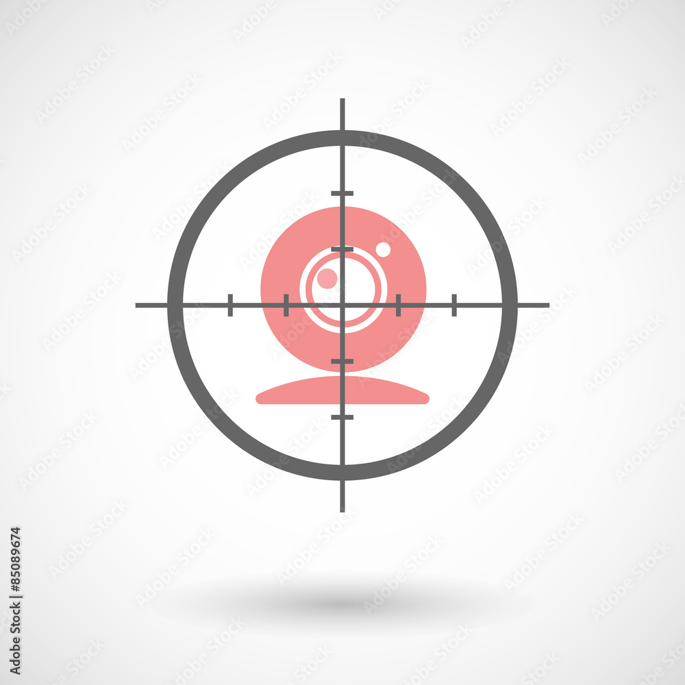 Crosshair icon targeting a web cam Crosshair icon targeting a web cam