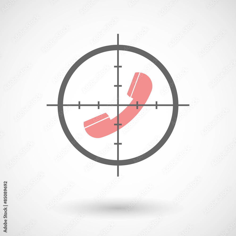 Crosshair icon targeting a phone Crosshair icon targeting a phone