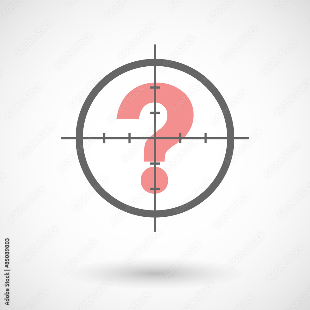 Crosshair icon targeting a question sign Crosshair icon targeting a question sign