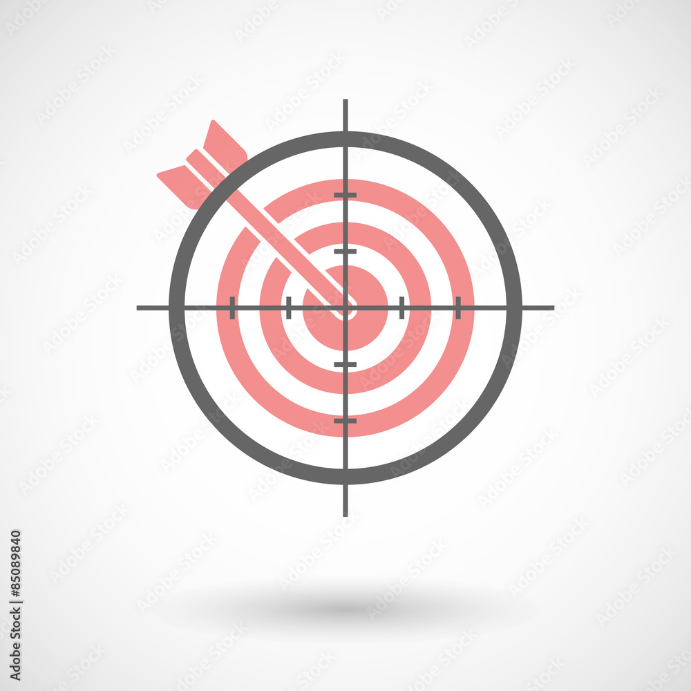 Crosshair icon targeting a dartboard Crosshair icon targeting a dartboard