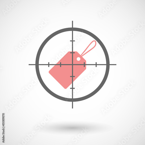 Crosshair icon targeting a label