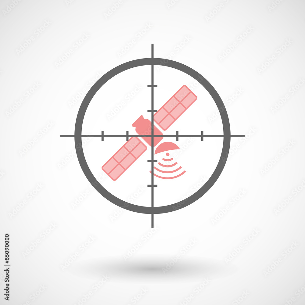 Crosshair icon targeting a satellite Crosshair icon targeting a satellite