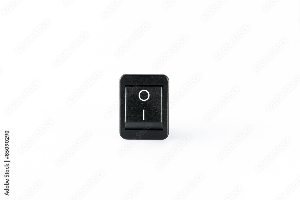 Switch on/off on white background.
Switch on/off on white background.