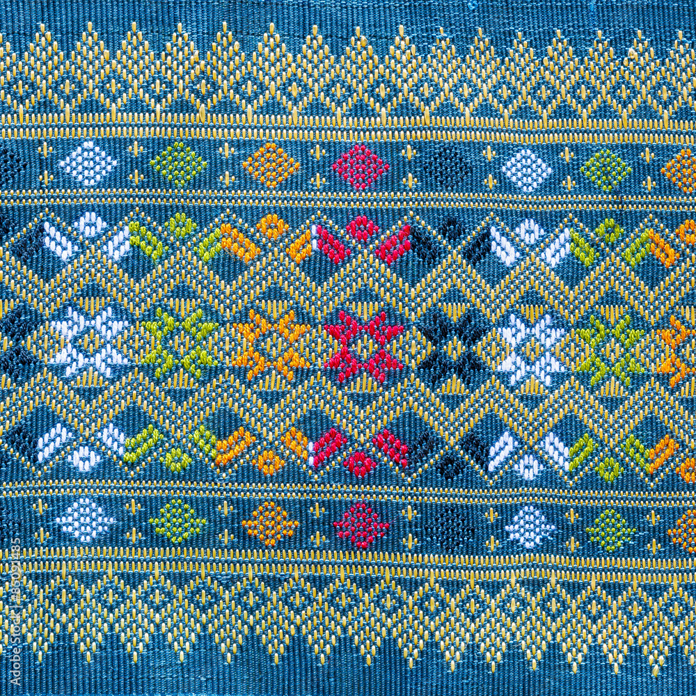 Thai silk fabric pattern