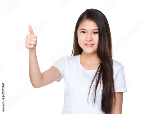 Wallpaper Mural Asian woman with thumb up Torontodigital.ca