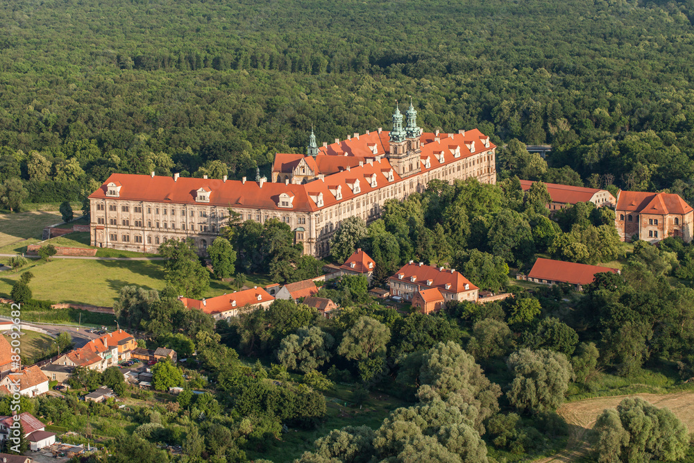 aerial view of Lubiaz abbey