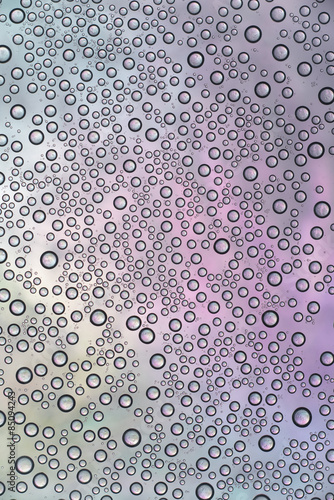 waterdrops on metallic surface