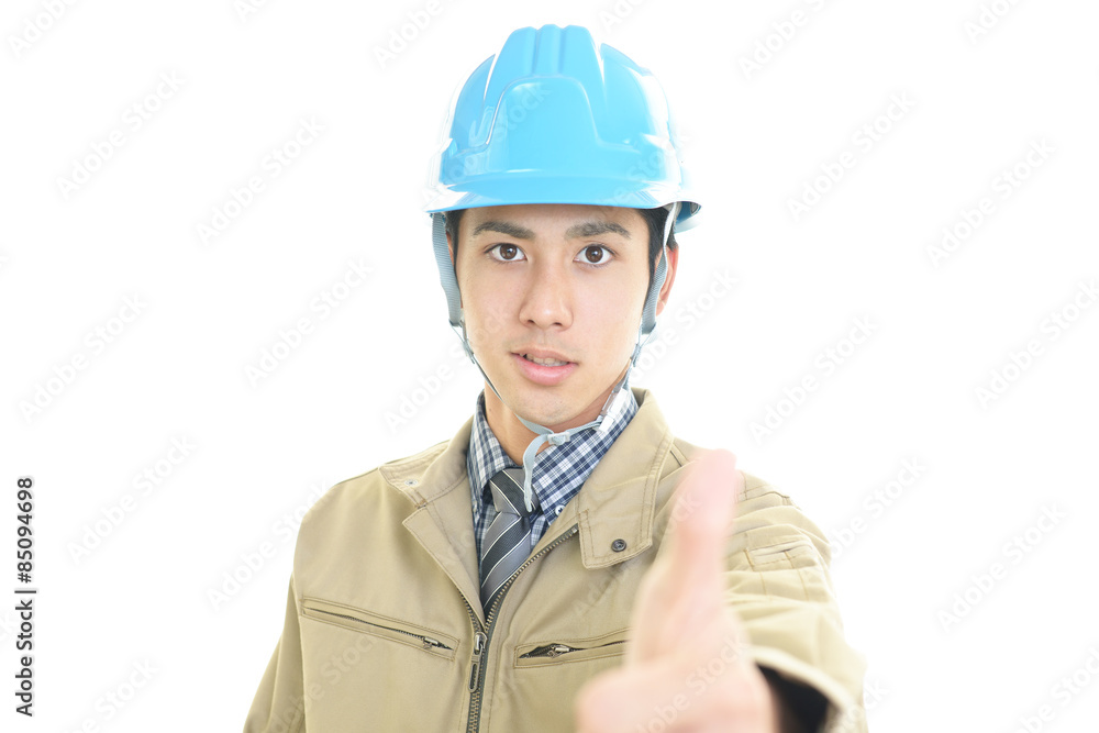笑顔の作業員