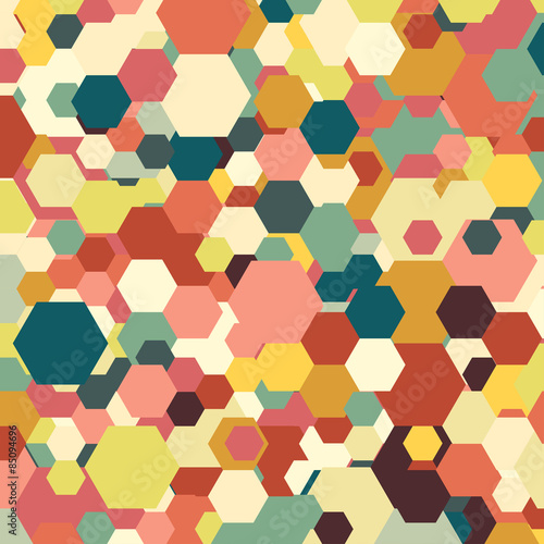 Geometric background, abstract hexagonal pattern vector
