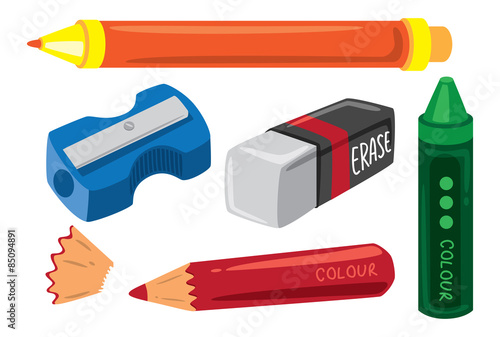 set of school equipment