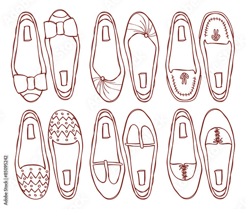set of shoes doodle