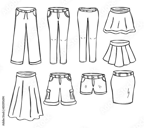 set of pant and skirt