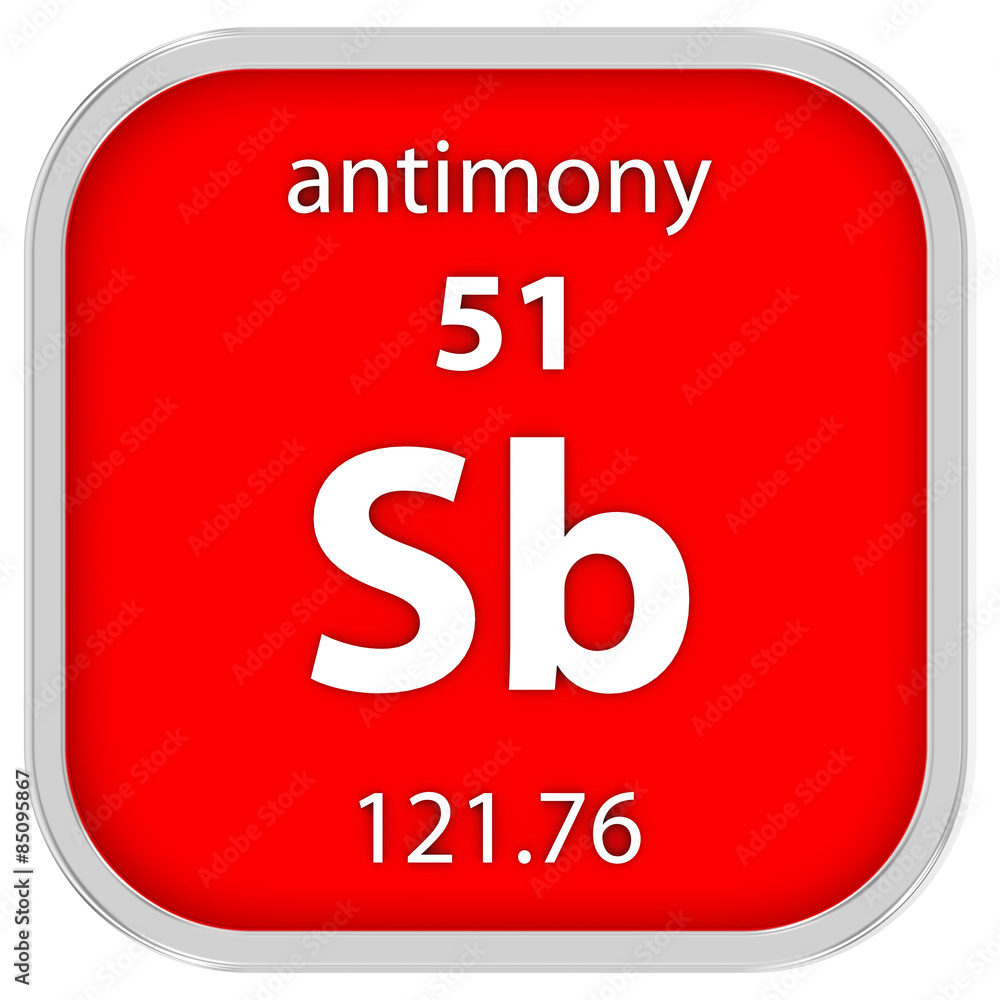 Antimony material sign Antimony material sign