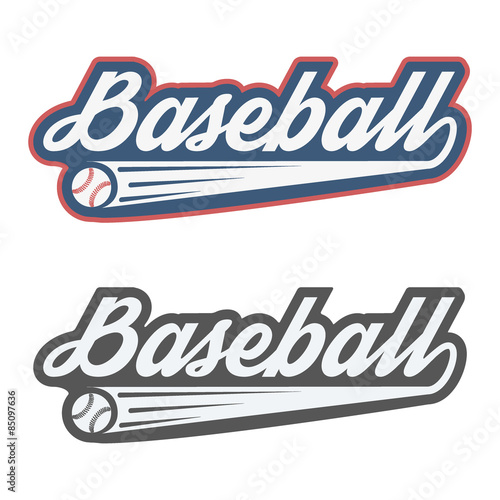 Vintage baseball label and badge