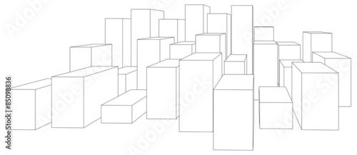 Set of cubes on white