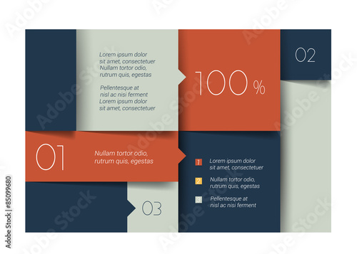 Infographics Elements. Square tab, flowchart, box diagram.