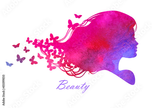 Watercolor_Head_with_hair_Vector_illustration_of_woman_beauty_salon