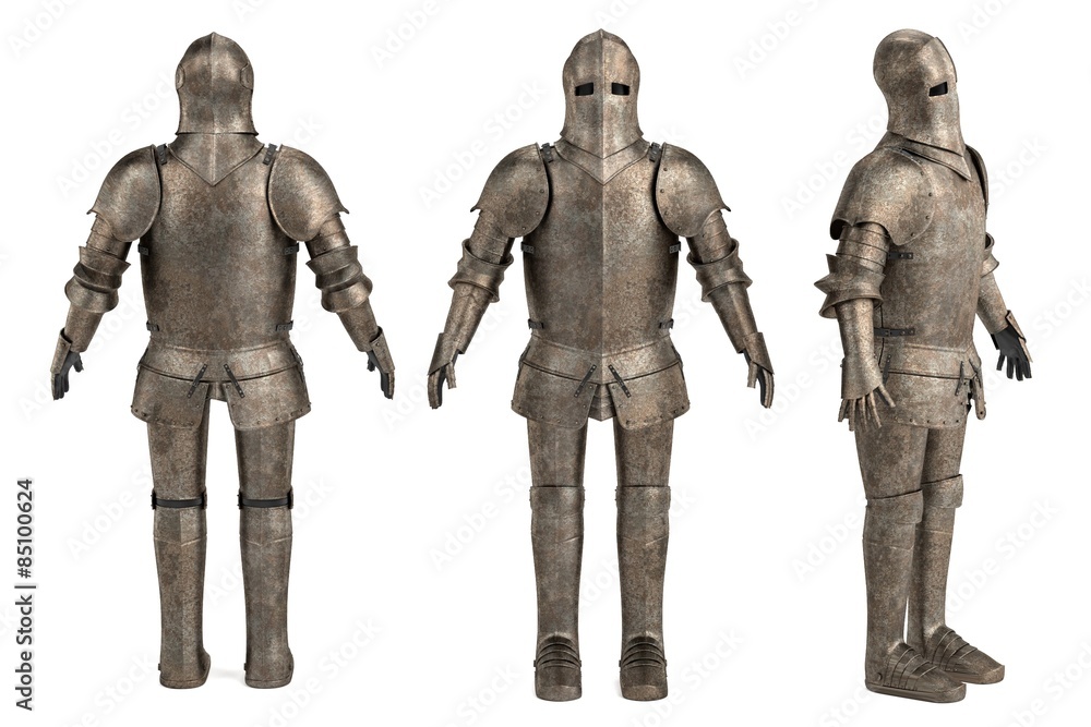 Fototapeta premium 3d render of knights armor