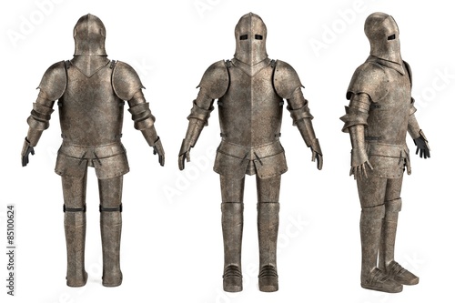 3d render of knights armor
