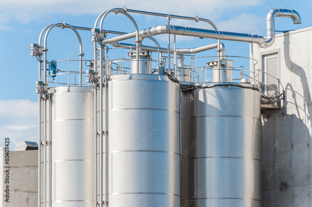 Chemical plant, silos