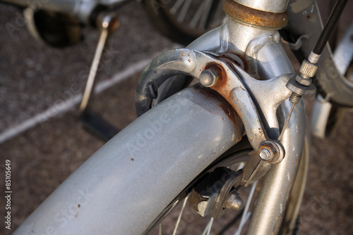 old bicycle brake caliper