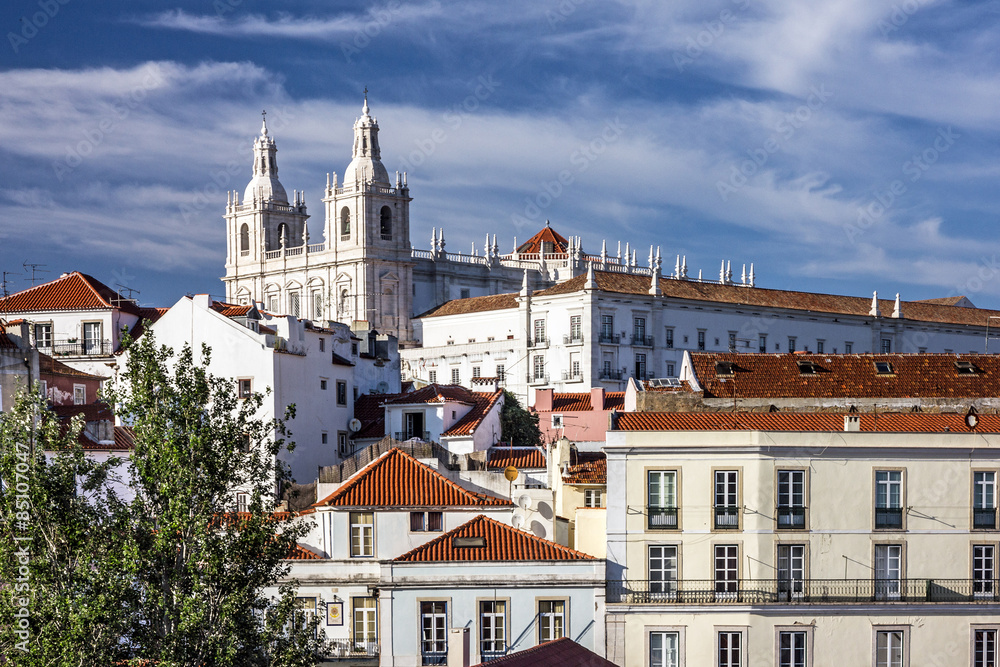 view on Saint Vicente de Fora Monastery, Lisbon, Portugal