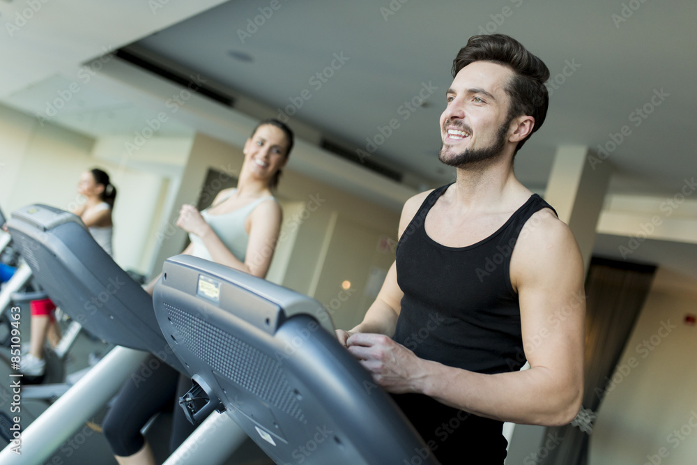 Young man in the gym Young man in the gym