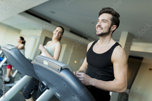 Young man in the gym