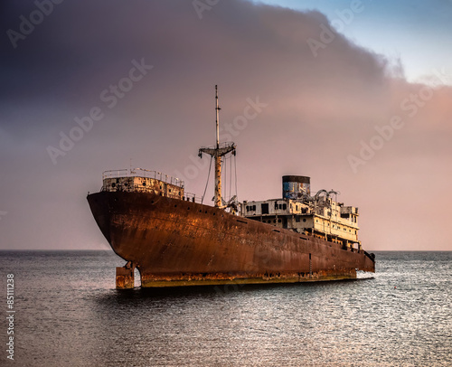 broken ship near Lanzarote coast © Ievgen Skrypko