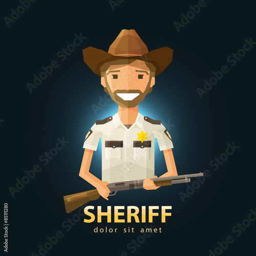 sheriff vector logo design template. police, LAPD or law photo