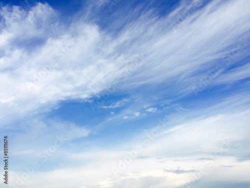 blue sky with clouds closeup 