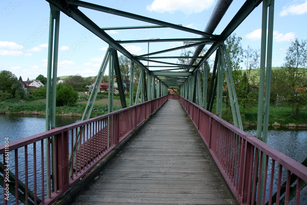 Foot bridge across the river