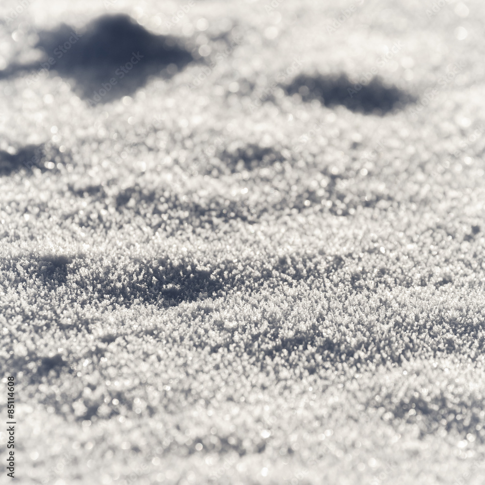 Obraz premium Clean white snow in a close up image