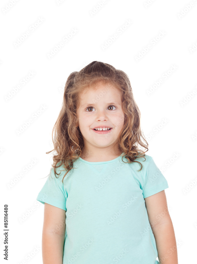 Cute little girl with three year old smiling Cute little girl with three year old smiling