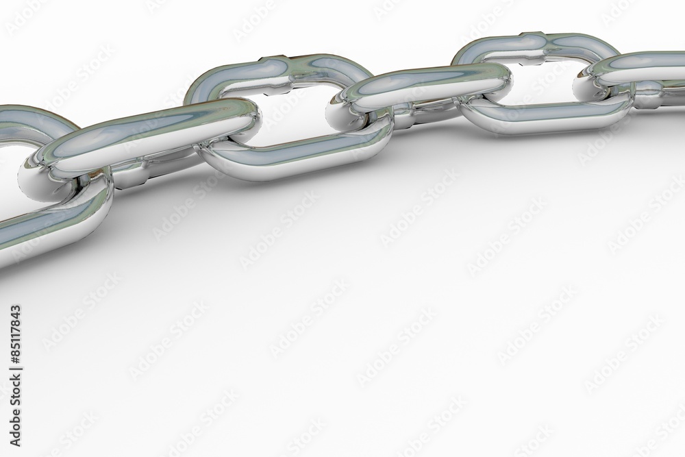 Metal chain, isolated on white Metal chain, isolated on white