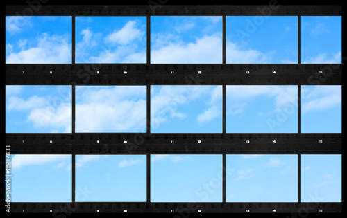contact  sheets  blank film photography print panoramic sky background