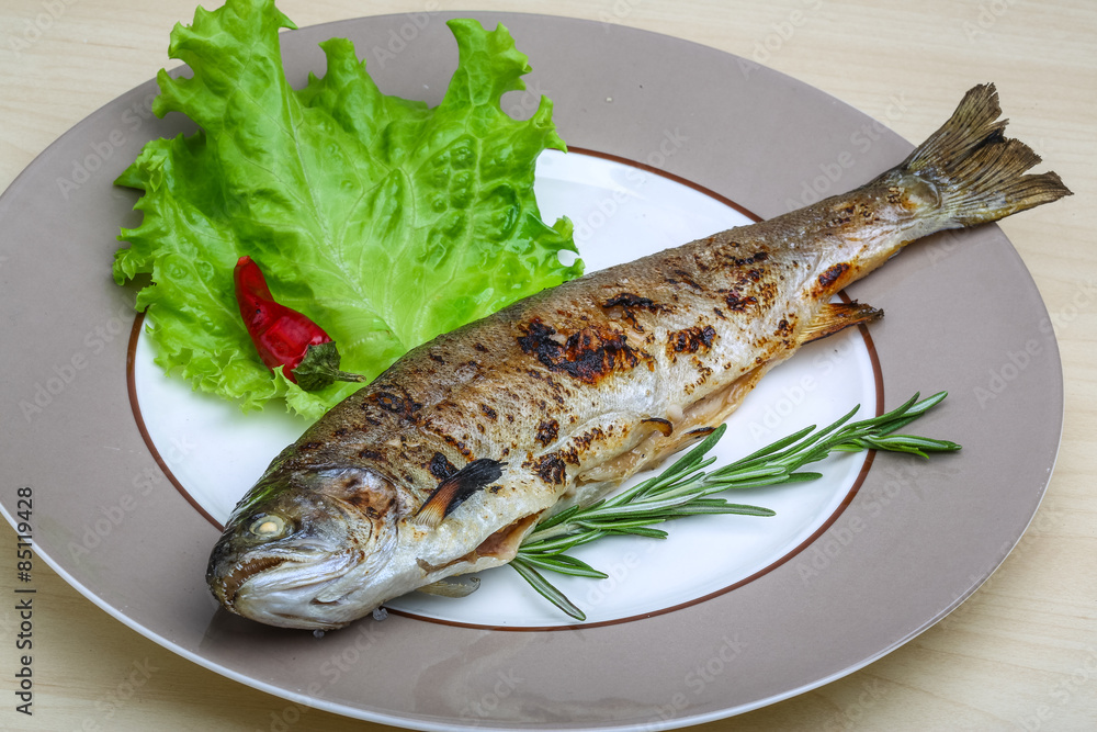 Grilled trout Grilled trout