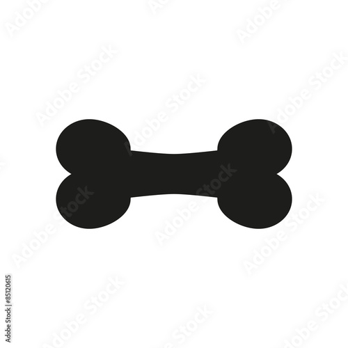 The Dog bone icon. Pets food symbol. Flat