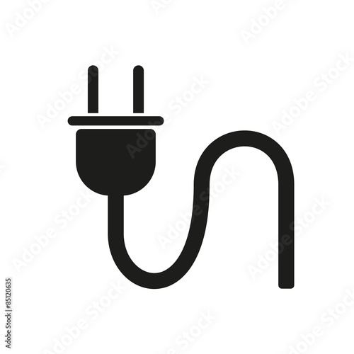 The plug icon. Electric symbol. Flat photo