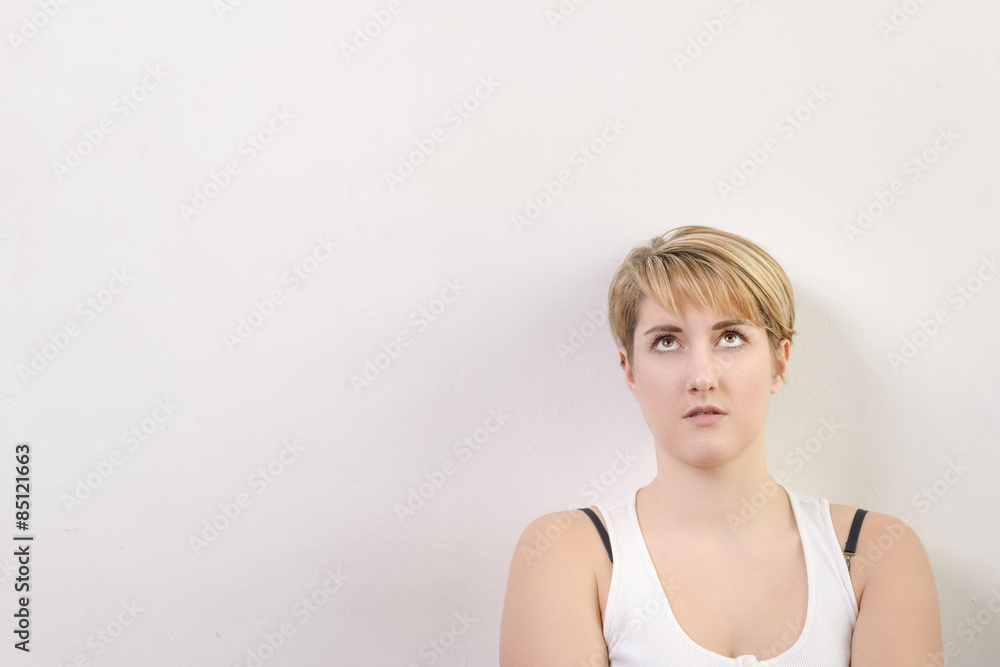 Thoughtful attractive young woman Thoughtful attractive young woman